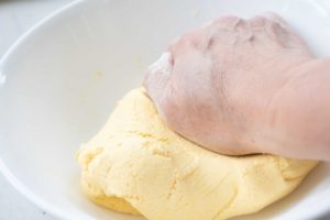 Kneading songpyeon dough