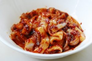 Korean spicy stir-fried squid