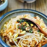 Korean rice bowl with soybean sprouts