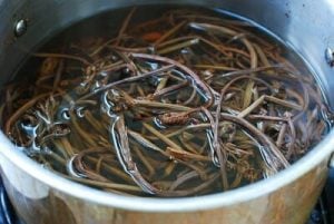 Gosari (bracken fiddleheads) side dish