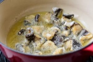 deep frying mushrooms