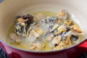 deep frying mushrooms