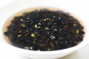 Soaking soybeans in water