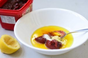 Gochujang sauce ingredients in a bowl