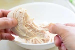 Shredding chicken breast