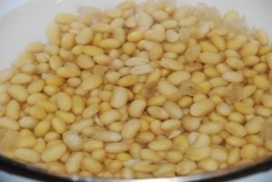 Soaking soybeans